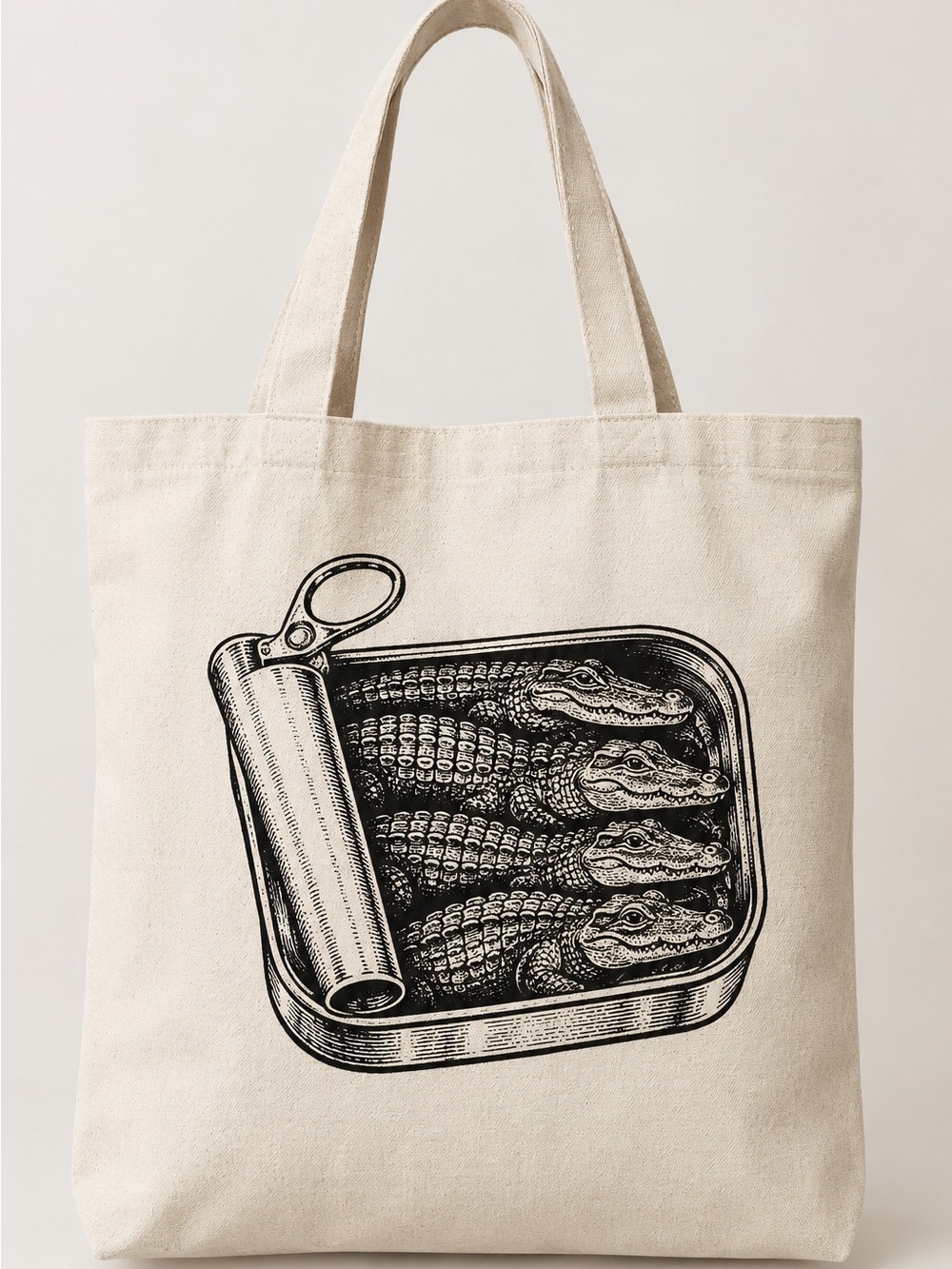 Alligator as Sardines Tote
